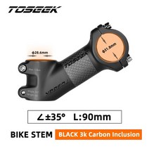 자전거 스템 Toseek zf one 탄소 줄기 2535도 산악 줄기 31.8mm 핸들 줄기 60708090100mm 부품, 3590mm