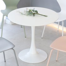 [UFO]더조아 유니테이블 800 원형 2인용 4인용 식탁 라운드 이케아 독스타 스타일 티테이블, 단품