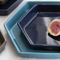 로얄베일 블랙포레스트 육각접시 중 18cm 6color, 리버블루