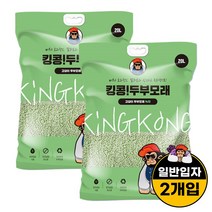 킹콩 두부모래 녹차향 일반입자 20L x 2개입, 단품