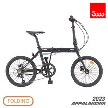 (완조립/사은품) 삼천리 2023 아팔란치아 스몰박스7D 20인치 폴딩 미니벨로 자전거, 블랙 무광