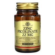 솔가 징크 아연 피콜리네이트 100정 phosphate 스테아르 산, 1개, 기본