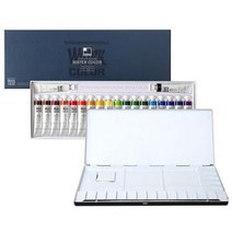 민신 수채화 팔레트 소 20칸 + 신한 전문가용 수채 물감, 20색