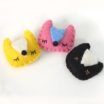 [펠트친구] 너구리 양모장식[1264], 노랑