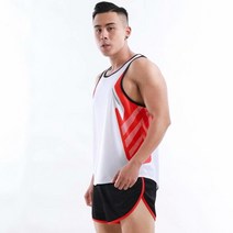 트레일러닝조끼 마라톤복장 얼음 스포츠 슈트 남자 스프린트 와 반바지 빠른 건조 인쇄 야외 폼 육상 세트