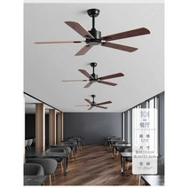 실링팬 천장 천장선풍기 우드 에어블로우, 블랙+목재합판 삼엽 42인치+리모컨