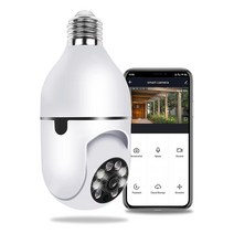 wifi ip 카메라 무선 전체 조명 야간 감시 아기 모니터 비디오 감시 cctv 애완 동물 카메라 스마트 홈 보안 전구 유형, 3MP 카메라