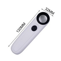 루페 루뻬40X 돋보기 2 LED 라이트 휴대용 보석 루페 도구 지도 스탬프 수리 검사용, 01 40X