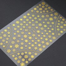 크리스마스 네일스티커 네일아트 스티커 눈꽃 젤네일, 1개, F727화이트