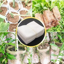 수경 재배 300pcs 8x10cm 부직포 파종 가방 정원 농장 심기 성장 보육 가방, 약 300개