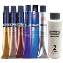 웰라 콜레스톤 퍼펙트 염색약 80g+산화제+염색비닐+장갑, 웰라/브라운-6/47 레드브라운