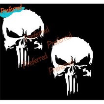 캠핑카창문 용품 차량 자동차 해골 비닐 그래픽 스티커 2 개 창 노트북 밴 트럭 오프로드 보트 서핑 보드 캠핑카 오토바이 데칼, WHITE, length 30cm