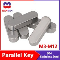 정사각형직사각형 키 맞춤 핀 드라이브 샤프트 평행 키 A068 원형 엔드 페더 키 평행 드라이브 샤프트 304, 02 M4x4 (5pcs)_10 30mm