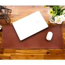 모두샵 천연 가죽데스크매트 가죽데스트패드 마우스장패드 무료이니셜각인, 정자체(고딕체), 베이지