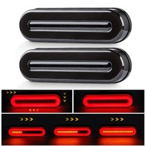 12V 24V 자동차 트럭 LED 흐르는 회전 신호 브레이크 라이트 3 in 1 테일 미등 플래시 표시기 RV ATV UTV, 02 2pcs 18leds