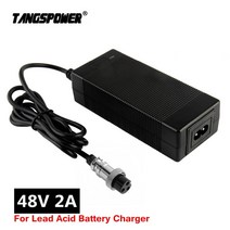 48V 2A 납산 배터리 충전기 57.6V 전기 자전거 스쿠터 오토바이 3P GX16 플러그, 02 EU, 02 EU