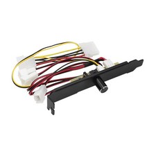 CPU 케이스용 3 채널 PC 쿨러 냉각 팬 속도 컨트롤러 PCI 브래킷 전원 12V Molex IDE 4 핀 HDD VGA, [01] Black