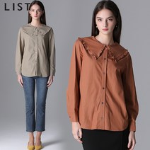 리스트 패플단독-리스트 빅카라 포인트 블라우스