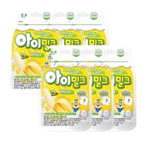 해태 뽀로로 아이밀크 바나나맛 씹어먹는 초유 캔디 30g 우리아이 간식, 6개