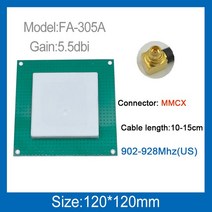 Fonkan UHF RFID 원형 세라믹 안테나 사용 액세스 제어 판독기 SMA MMCX IPEX 커넥터가있는 소형, [08] 120mm MMCX (US)