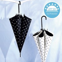wa365 UV 장우산 도트 물방울 장우산 자외선차단 암막우산 우양산