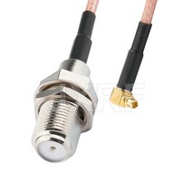 케이블 F 암-SMA SMB MCX MMCX 수 어댑터 피그 테일 RG316 확장 동축 점퍼, 08 F F to MMCX MRA_01 10CM