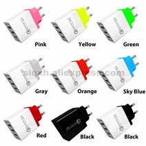가성비 샤오미 호환 5A 고속 휴대폰 충전기 9 색 USB 3 QC 3.0 20 개, 01 Eu_06 주황색