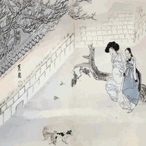 DIY명화Q1344 신윤복풍속도 이부탐춘 size 40*50cm