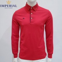 임페리얼 골프웨어 남성 이월 봄 초여름 간절기 쨍한 컬러감 신축성 좋은 고급 서커 소재 카라 긴팔 티셔츠 (레드) BCI0A1101 (임페리얼 부천 뉴코아)