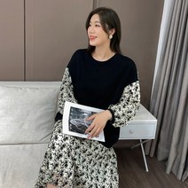 99사이즈원피스 빅사이즈 데일리룩 출근룩 예쁜 맨투맨 편안한 원피스