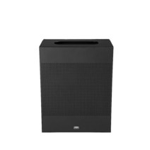 러버메이드 Rubbermaid Commercial Products 실루엣 쓰레기통 151.4L(40갤런) 블랙 스틸 모던 룩 실외/실내 공간용 헤비 게이지 쓰레기통/쓰레기통, Black