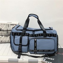 스키 운동 장비 초대형 대용량 백팩 남녀 공용 단거리 여행 가볍습니다. 건습 분리, B 블루