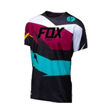 2022 summer short sleeve men39s bike shirt 여우 사이클링 저지 다운힐 티셔츠 mx dh shirt mtb enduro mountain bike