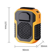 캠핑에어컨 미니 수냉식 무시동 이동형 휴대용 허리 선풍기 6000mAh USB 에어컨 충전식 목걸이 미니 야, 03 Orange