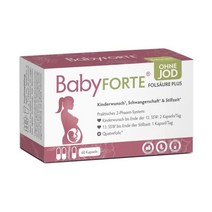 베이비FORTE Fols보조제 플러스 요오드 없는 임신 비타민 60개 캡슐 + 유아용 희망