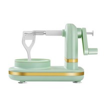 스테인레스 스틸 로타리 과일 필러 수동 애플 기계 배 슬라이스 면도 슬라이서 주방 가제 도구, [03] Green A no cutter