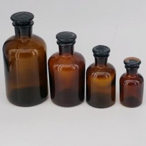 30ml 60ml 125ml 250ml 500ml 1000ml 2500ml 갈색 유리 좁은 입 병 스토퍼 포함 실험실 화학 제품