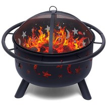 76.2cm(30인치) 화덕 야외 목재 연소 야외 화덕 야외 벽난로 정원 해변 캠핑용