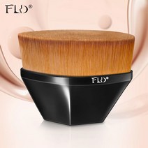 FLD Portable Kabuki Magic Foundation Makeup Brush Cosmetics BB Cream Liquid Blush Pow [C00028557], 1개, 01-black with logo-28557