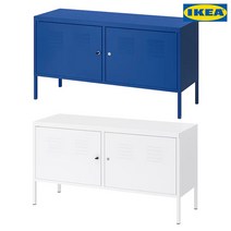 [이케아]PS 철제케비넷 수납장(119＊63cm) 2colors, 블루+FIXA 바닥보호스티커 20입