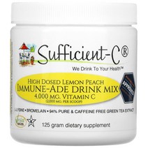 High Dosed 이뮨-Ade 드링크 Mix 레몬 복숭아 4000mg 125g, 1개