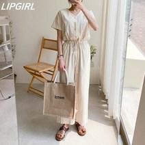립걸코넛 린넨 점프슈트