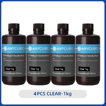 강력주물용접착제 ANYCUBIC-405nm UV 레진 광자 3D 프린터 용 모노 X 프린팅 원료 LCD 센시티브 일반 1kg 액체, 7.4PCS CLEAR 1KG
