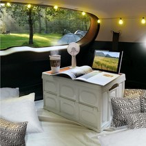 아반떼HD하이브리드트렁크정리함 캠핑도구정리함 자동차수납박스 차량박스 쉬머 2색상, 베이지 풀세트