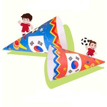 5인세트 태극기 응원나팔 피리만들기 놀이키트 유아 초등 수업, 2. 빨강 개별포장