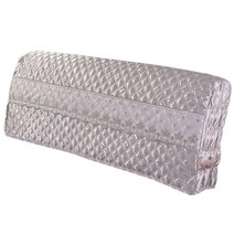 SJSHOP 부드러운 덮개를 씌운 헤드 보드 커버 방진 스트레치 우드 가죽 침대 헤드 보드 커버 프로텍터 슬립 커버, 설명, 회색