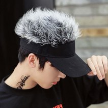 골프모자 가발 썬캡 남자 여름 겨울 패션 선바이저 가발썬캡 자외선차단모자 골프썬캡 모자 남성모자 가발캡 여름썬캡, 브라운, 하이니몰82 본상품선택