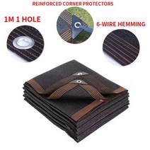 두꺼운 12 핀 90% 음영 비율 자외선 방지 HDPE 검은 색 음영 그물 야외 퍼걸러 자동차 차고 비 창고 음영 그물, 3x6m, 검은색
