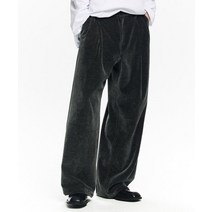 메종미네드 VELVET TWILL TWO TUCK WIDE 팬츠 바지 차콜