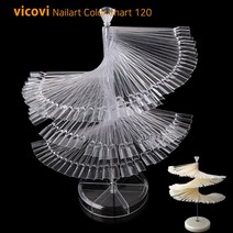 vicovi 네일전시 회전컬러챠트 120색, 회전컬러챠트 120색(투명)
